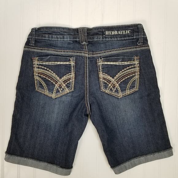 Hydraulic Cuffed Denim Shorts 5/6 - Picture 2 of 7